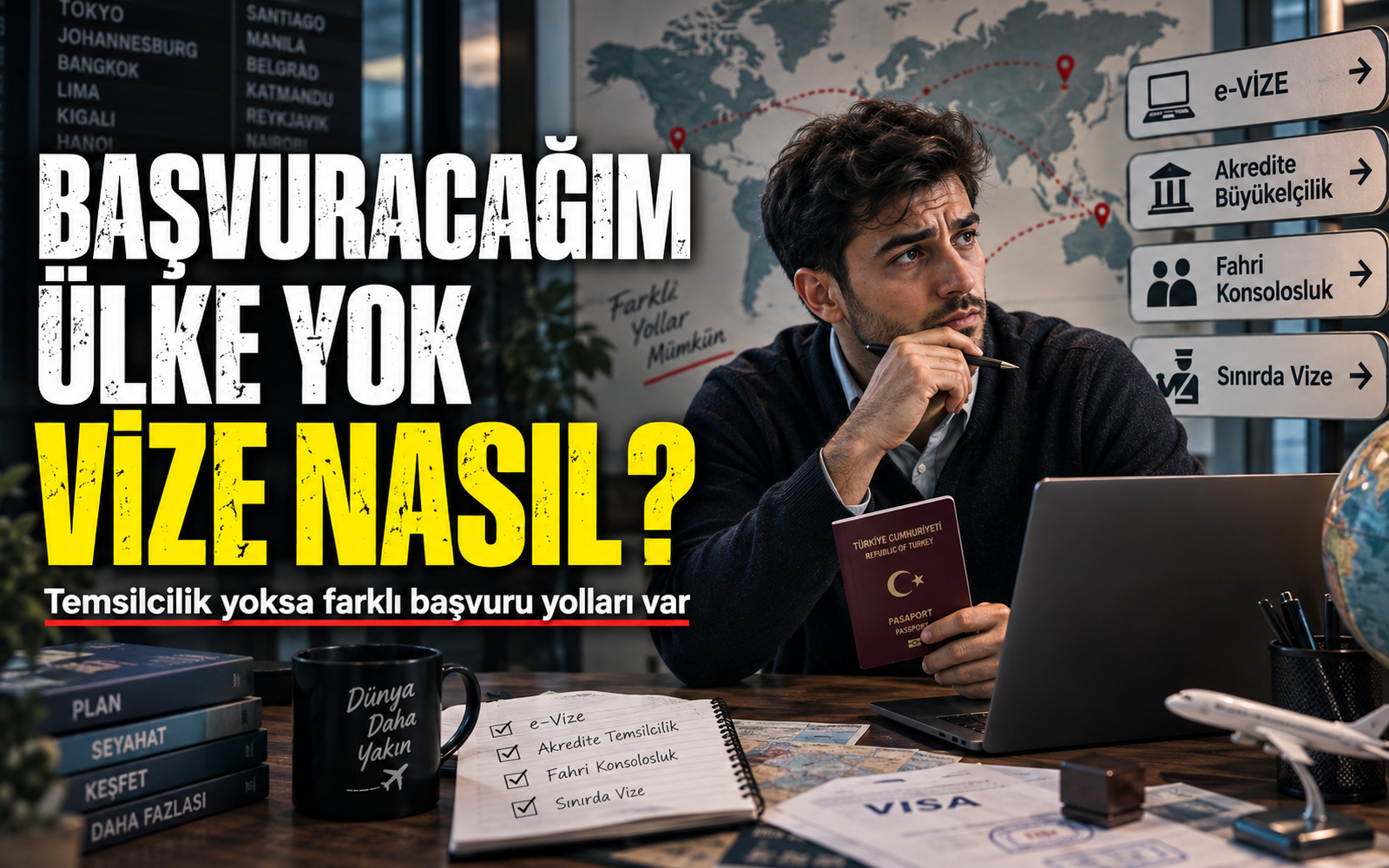 Vizeye başvuracağım ülke yok!