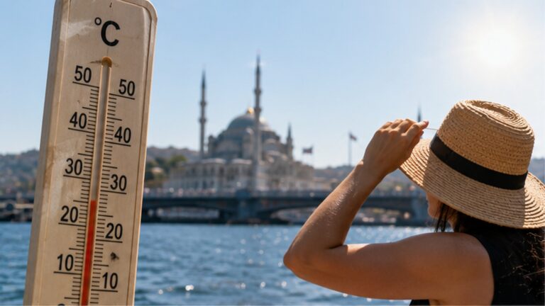 Viajar a Turquía con calor extremo junto al Bósforo de Estambul