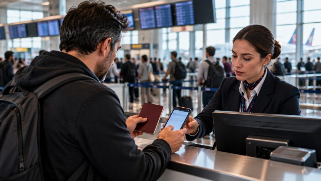 ABD sağlık beyanı kapsamında havalimanında pasaport ve uçuş kaydı kontrolü