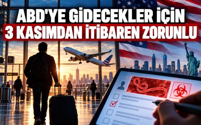 ABD’ye uçacak herkese Ebola beyanı: Yeni kural 3 Kasım’da başlıyor 3 ABD sağlık beyanı kapsamında havalimanında pasaport ve uçuş kaydı kontrolü