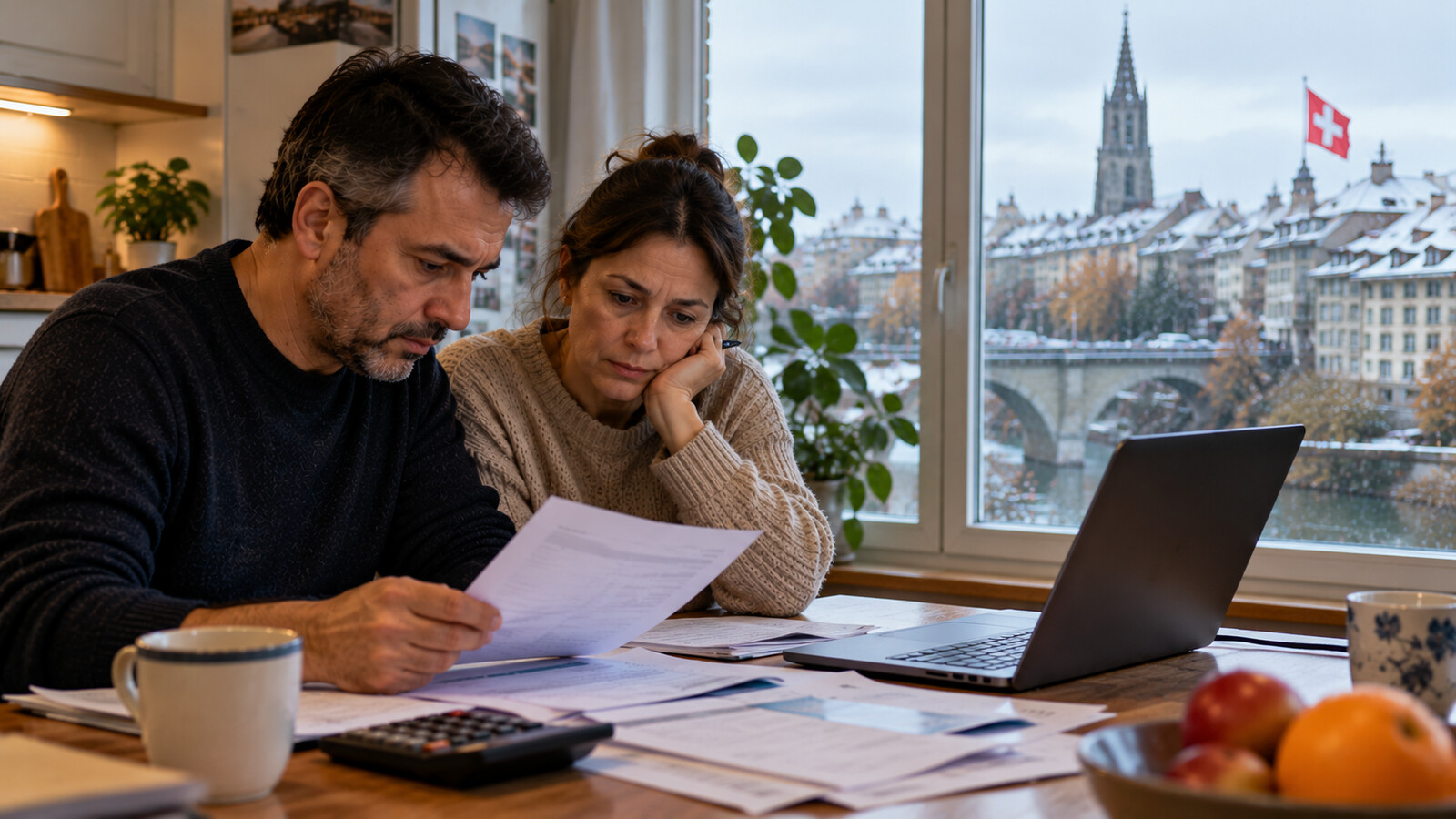 Bern'de sağlık sigortası desteği genişliyor: 19 bin kişi yeni hak sahibi 1 Bern sağlık sigortası prim indirimi için sigorta faturalarını inceleyen hane