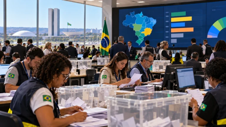Brezilya seçim sonuçları için Brasília’da oy sayımı