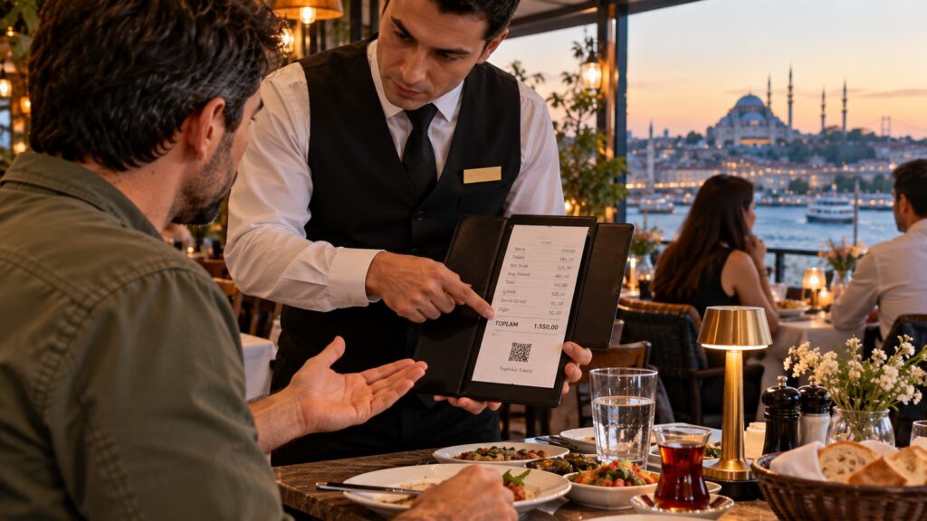 cargos inesperados en restaurantes de Turquía