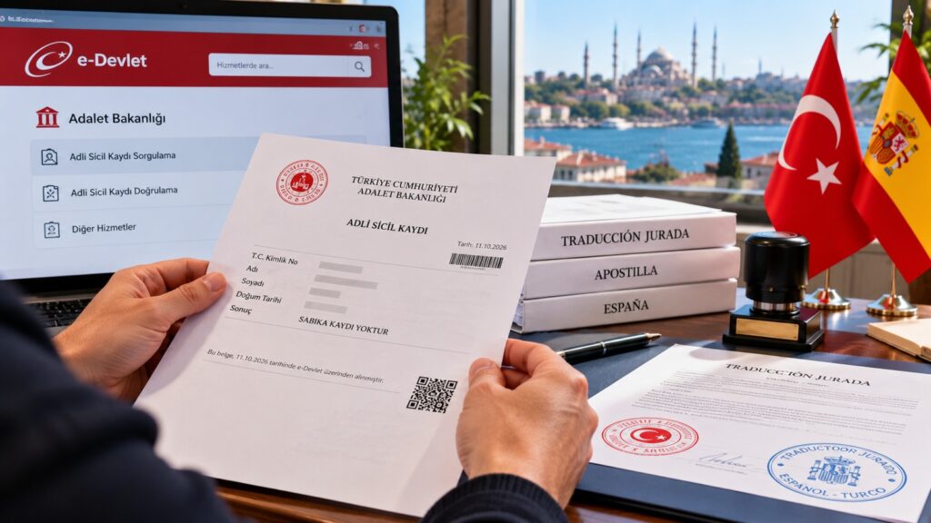 certificado de antecedentes penales en Turquía
