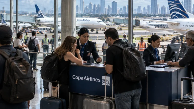 Copa Airlines bilet değişikliği için Panama aktarma havalimanındaki uçuş duyuruları