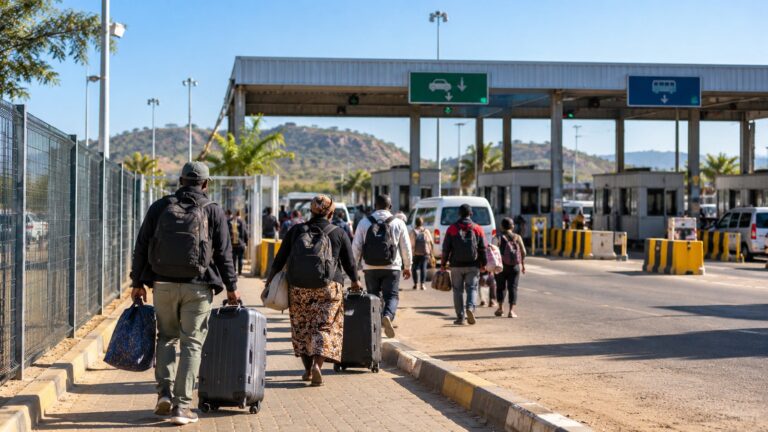 Güney Afrika'dan dönen göçmenler için Mozambik sınır geçişlerinde izlenen dönüşler