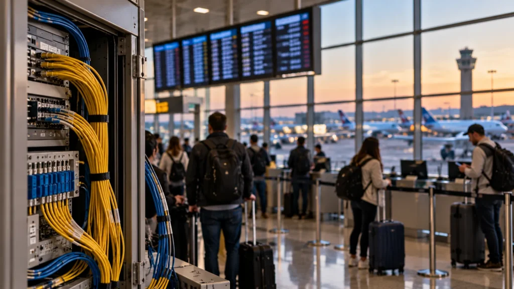 Houston’da kablo hasarı, Austin’de elektrik kesintisi: Uçuşlar aynı akşam aksadı 4 Houston Havalimanı ve Austin havalimanında teknik sistem arızası