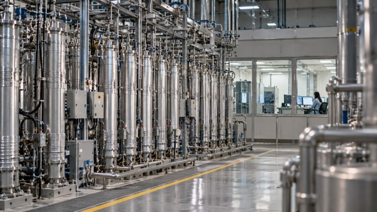 İran nükleer doktrini için uranyum zenginleştirme teknolojisini temsil eden endüstriyel tesis