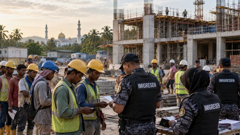 Malezya göçmenlik operasyonları: Kelantan’da inşaat sahası denetimi