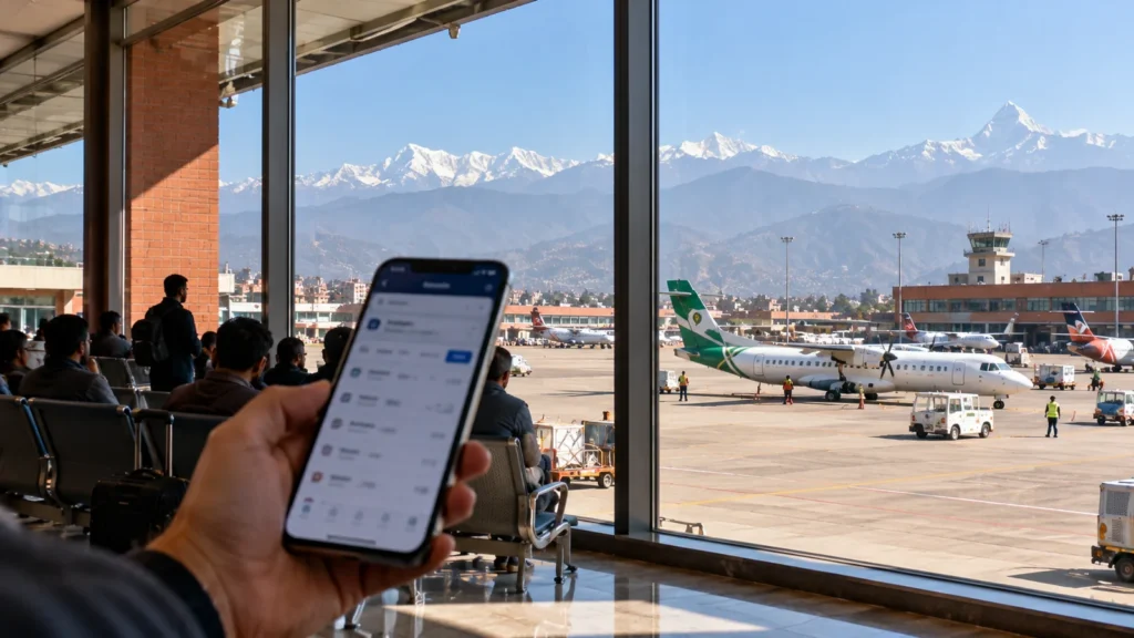 Nepal’de iç hat bileti Delhi uçuşundan pahalıya gelebiliyor 1 Nepal iç hat uçak bileti karşılaştırması için Katmandu havalimanı ve yolcu telefonu