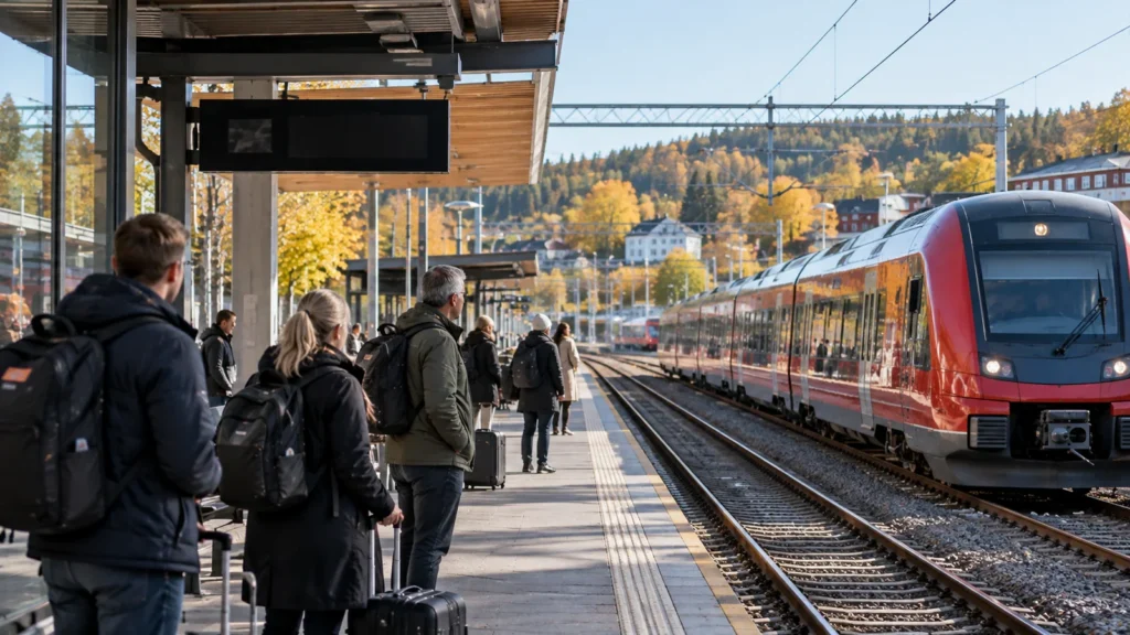Norveç tren grevi büyüdü: Kongsvinger hattında tüm seferler iptal 1 Norveç tren grevi haberinde bölgesel tren ve bekleyen yolcular