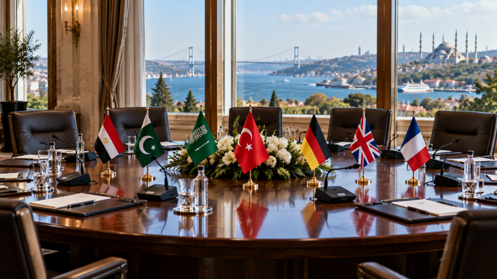 İstanbul’da 7 ülkelik diplomasi masası: İran ve Yemen’den Ukrayna’ya 1 R4+E3 İstanbul dışişleri bakanları toplantısı temsilî diplomasi masası