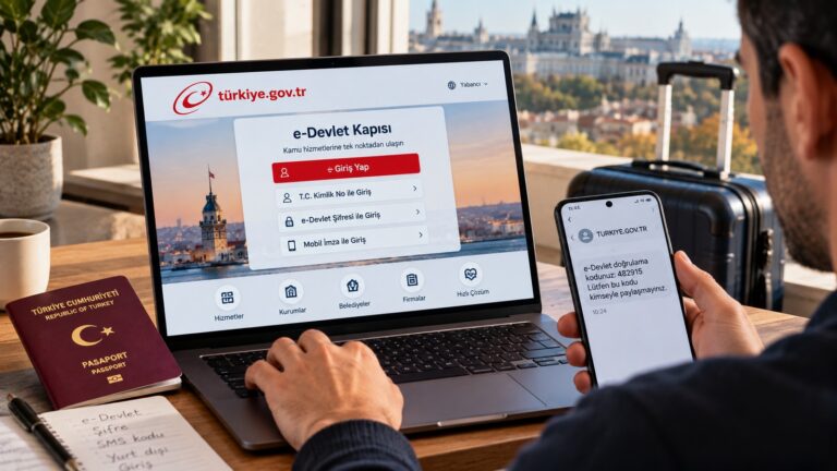 Recuperar el acceso a e-Devlet desde fuera de Turquía con contraseña y verificación