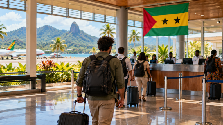 São Tomé turizm harcı ve havalimanında giriş kontrolü