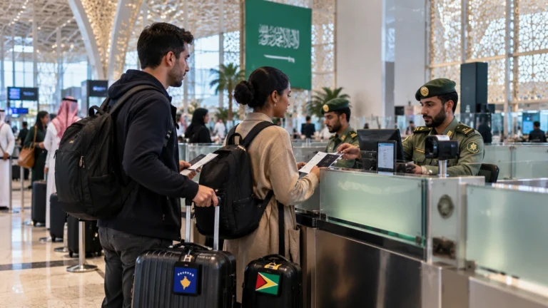Suudi Arabistan e-Vize için Kosova ve Guyana yolcuları