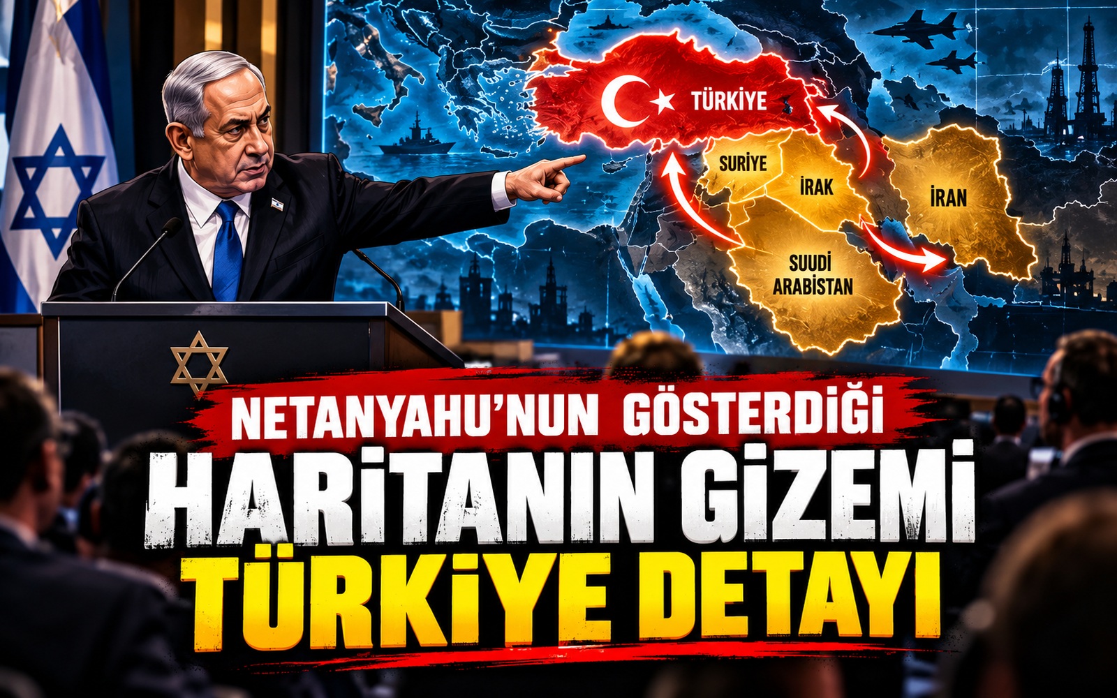 Netanyahu’nun gösterdiği haritanın gizemi… Türkiye detayı