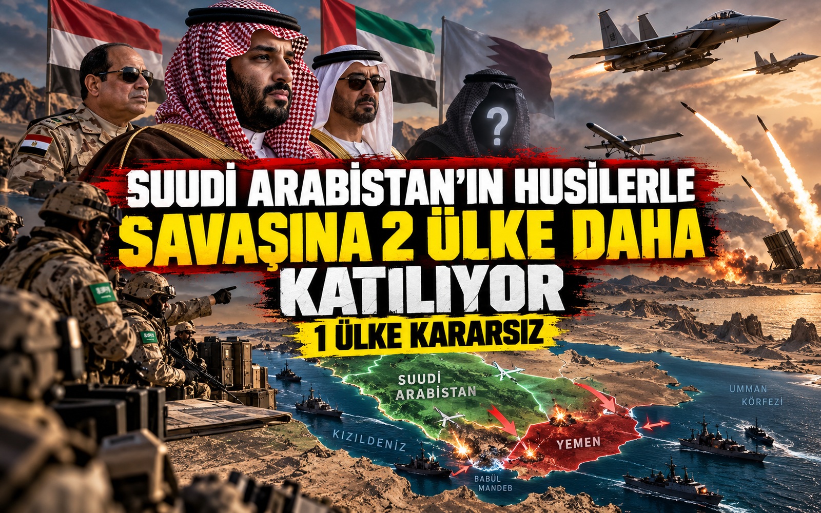 Suudi Arabistan’ın Husilerle savaşına 2 ülke daha katılıyor, 1 ülke kararsız