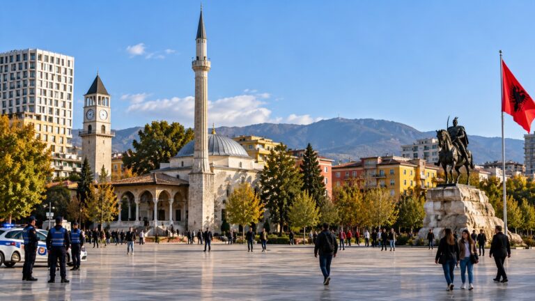 Tiran protestoları seyahat uyarıları 2026 Arnavutluk İskender Bey Meydanı temsili