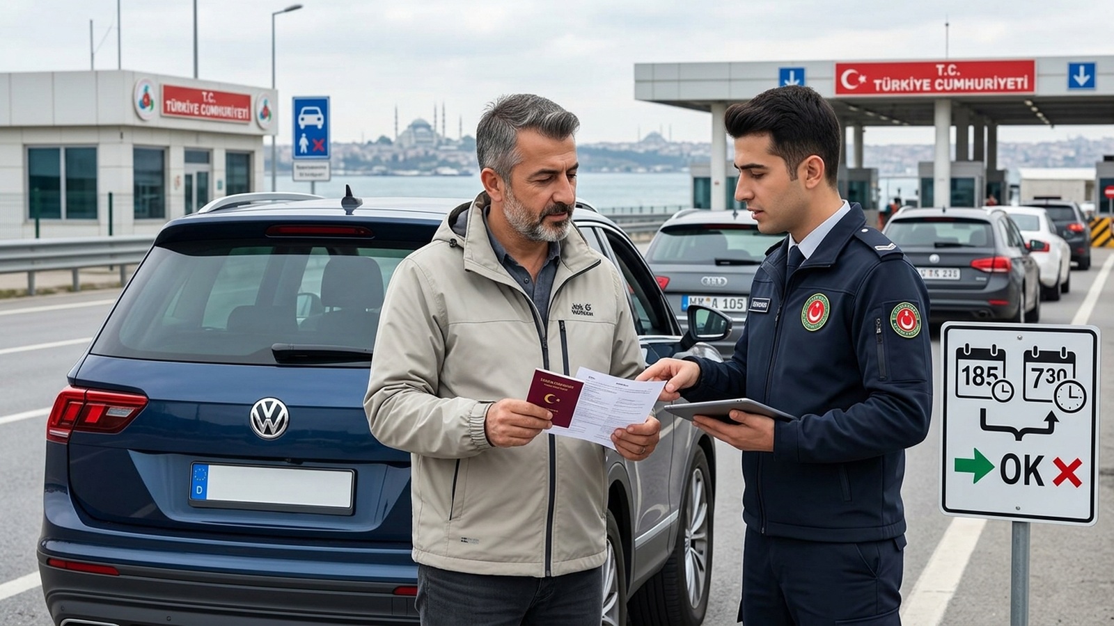 Türkiye'ye gelen gurbetçiler için yabancı plakalı araç kuralları 1 yabancı plakalı araç 185 gün kuralı